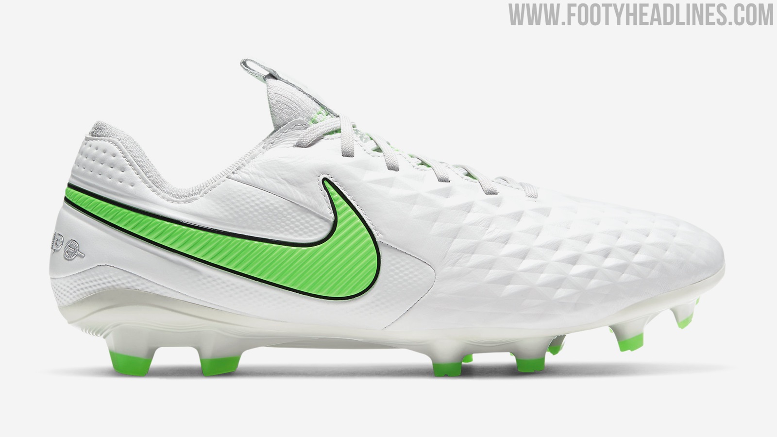 Nike tiempo white green best sale